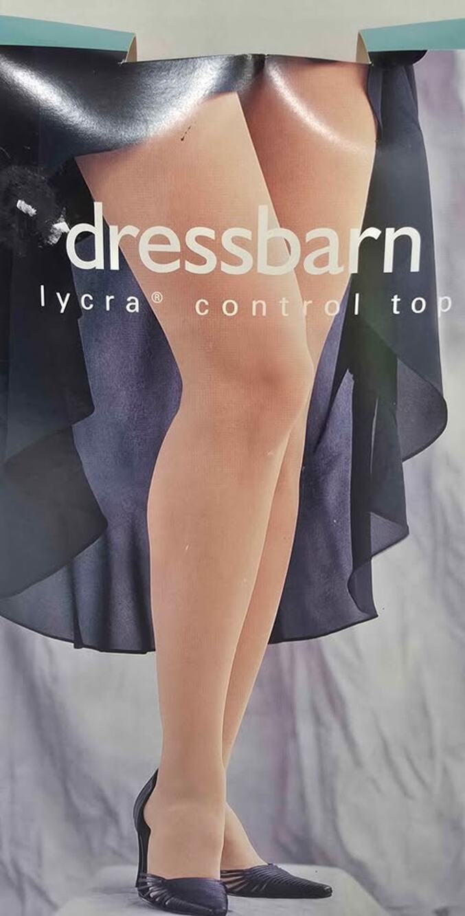 Dressbarn Lycra Control Top Pantyhose New Beige Size A